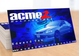 Acme 2 Motorsports Business Card Design by Dre5 Productions